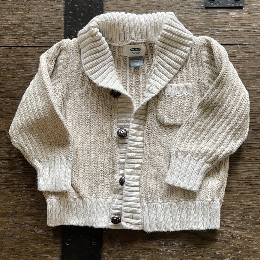 Boys chunky knit cardigan